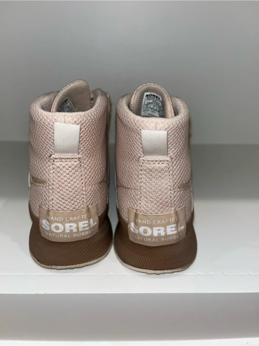 Sorel Women's Blush Pink Lace-Up Winter Sneakers